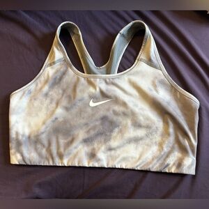 Nike Women's Gray Tie-Dye Racerback Sports Bra